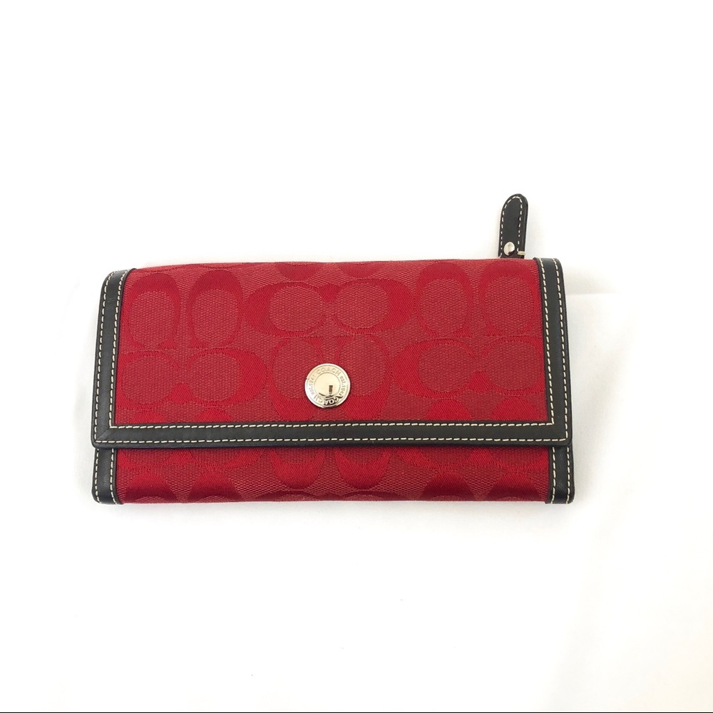Red Coach Wallet